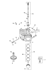 Kohler Sv715-3030 Crankcase Diagram and Parts List for Z-FORCE48 (17BF3AGV-17BF3AGV010)(2012) Cub Cadet Lawn Tractor
